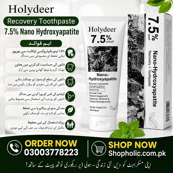 Holydeer Recovery Toothpaste 7.5% Nano Hydroxyapatite