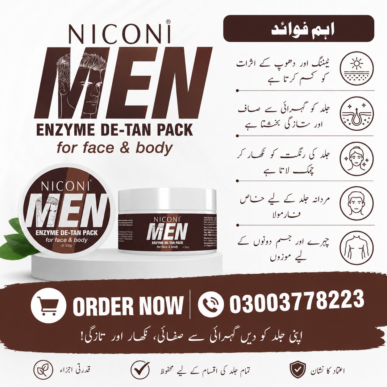 Niconi Men Enzyme De-Tan Pack
